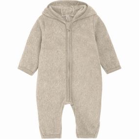 Huttelihut Camel Melange Pram Suit Wool W. Lining Breathable Knit