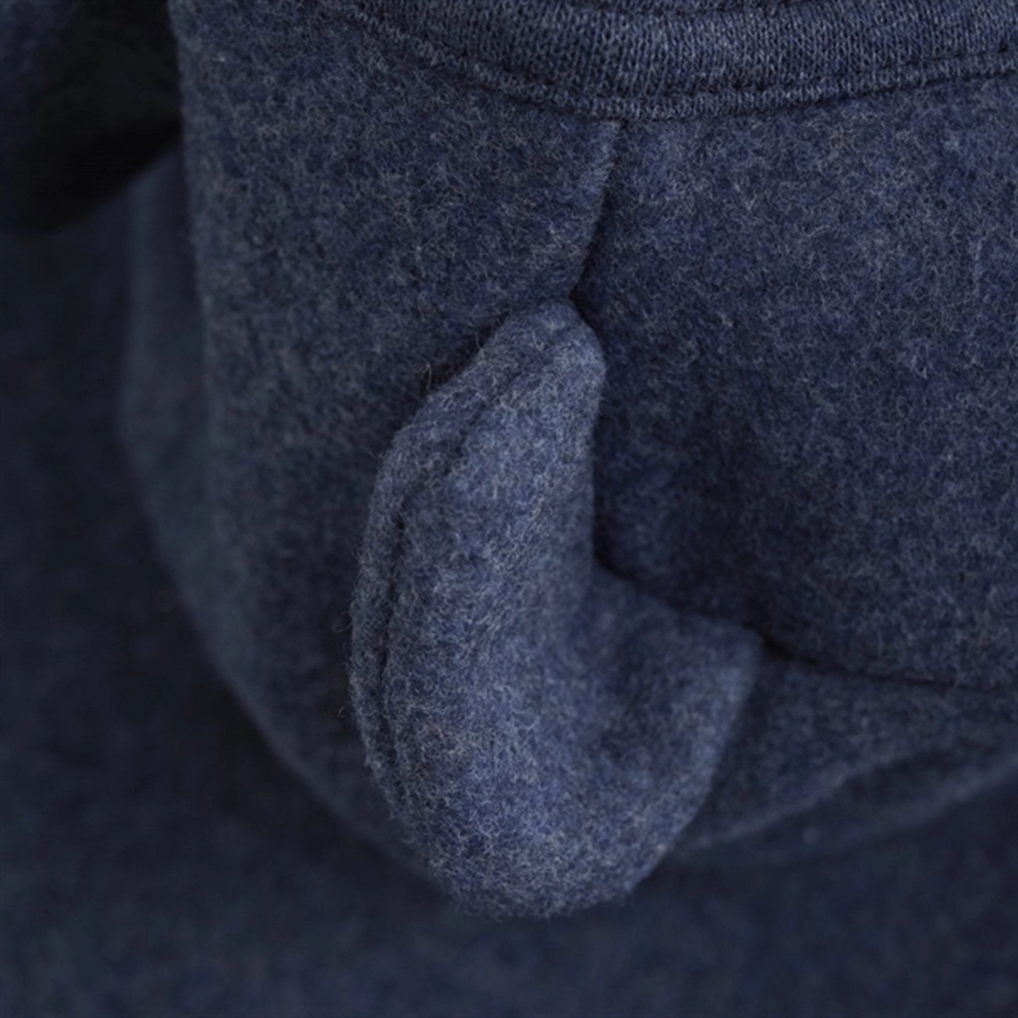 Huttelihut Jacket Ears Cotton Fleece Navy Melange Pattern