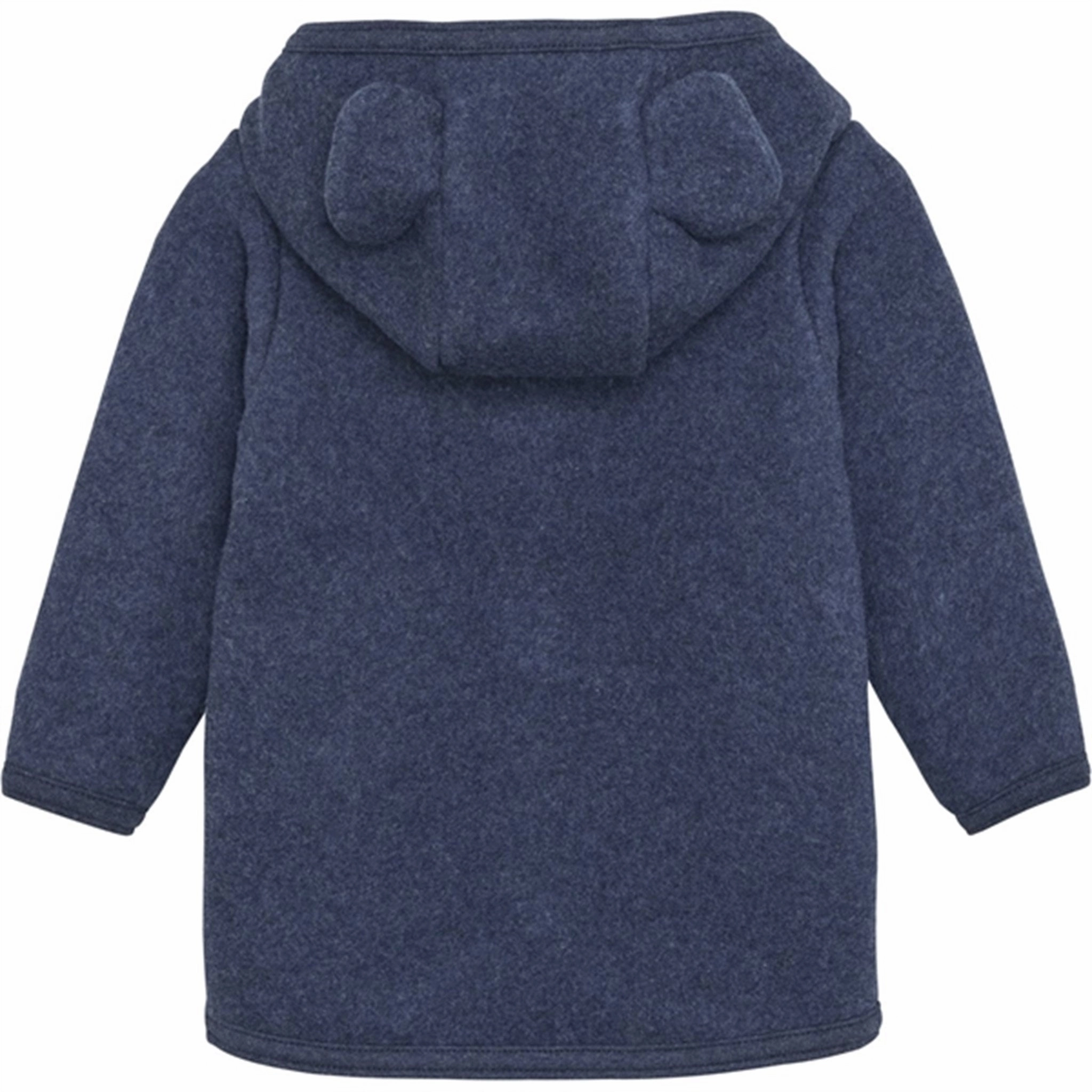 Huttelihut Jacket Ears Cotton Fleece Navy Melange Pattern