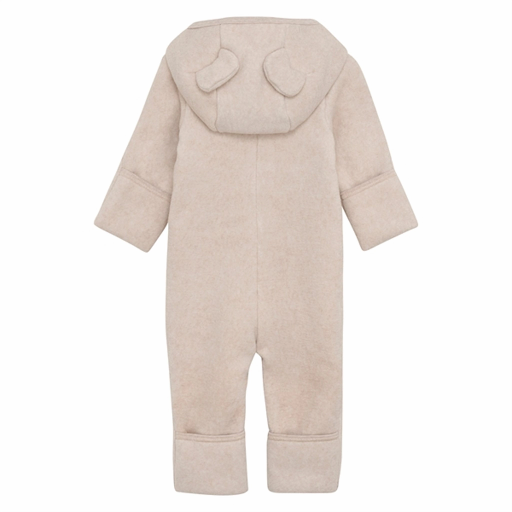 Huttelihut Pram Suit Ears Cotton Fleece Camel Melange Casual