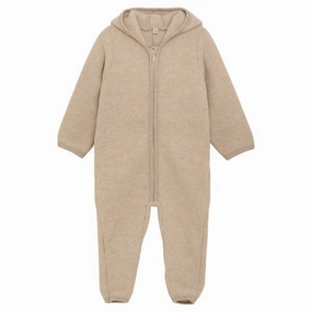 Huttelihut Pram Suit Ears Wool Fleece Dust Melange Pleat Formal