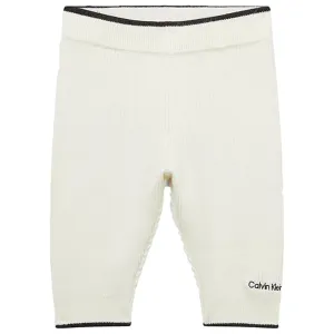 Iconic Calvin Klein Contrast Knitted Sweatpants Ivory Coveted