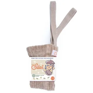 Iconic Silly Silas Granny Teddy Footless Tights Peanut Blend Collar