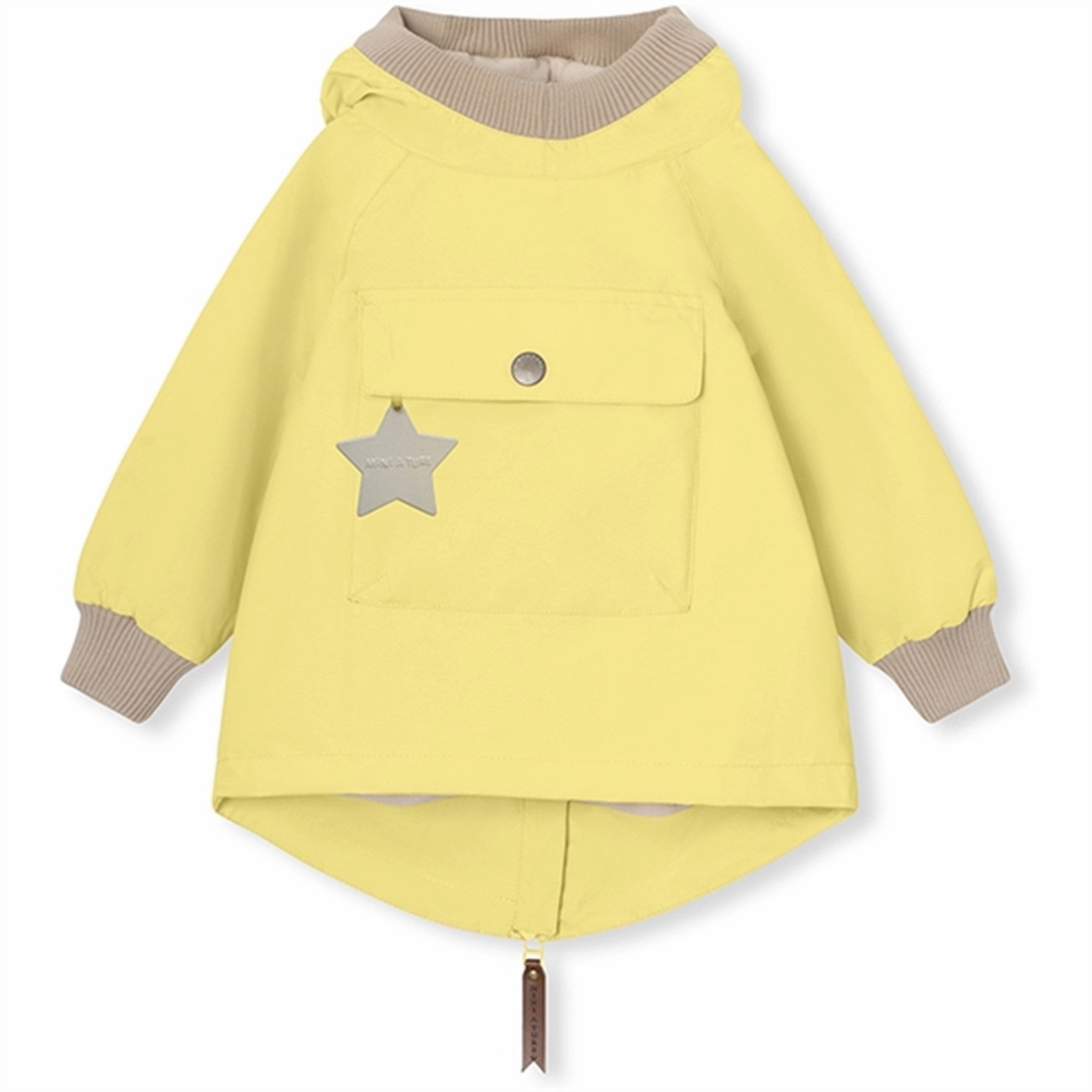 Iconic MINI A TURE BABYVITO Spring Anorak w/Fleece Lining Muted Lime Modern