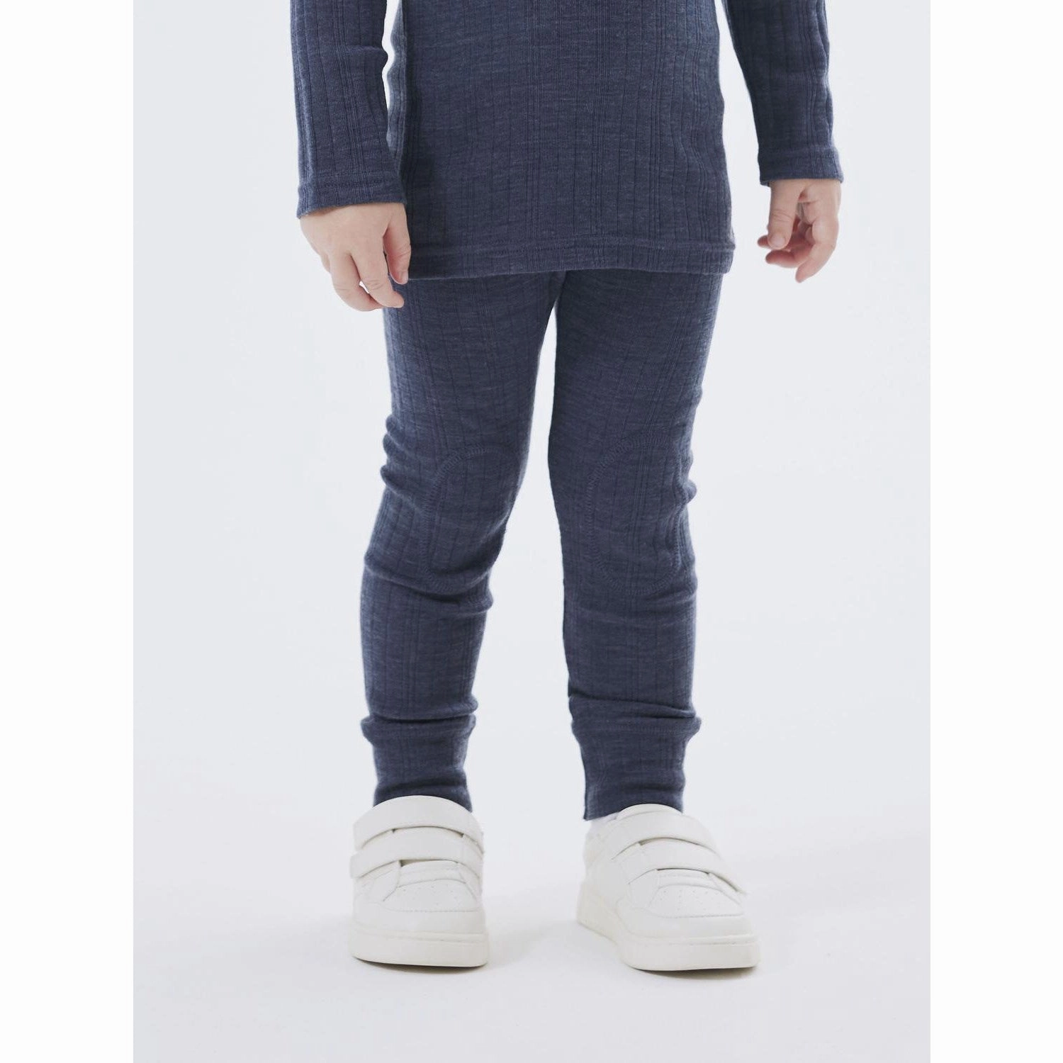 Iconic Name It Ombre Blue Wang Wool Needle Long Johns Solid Noos