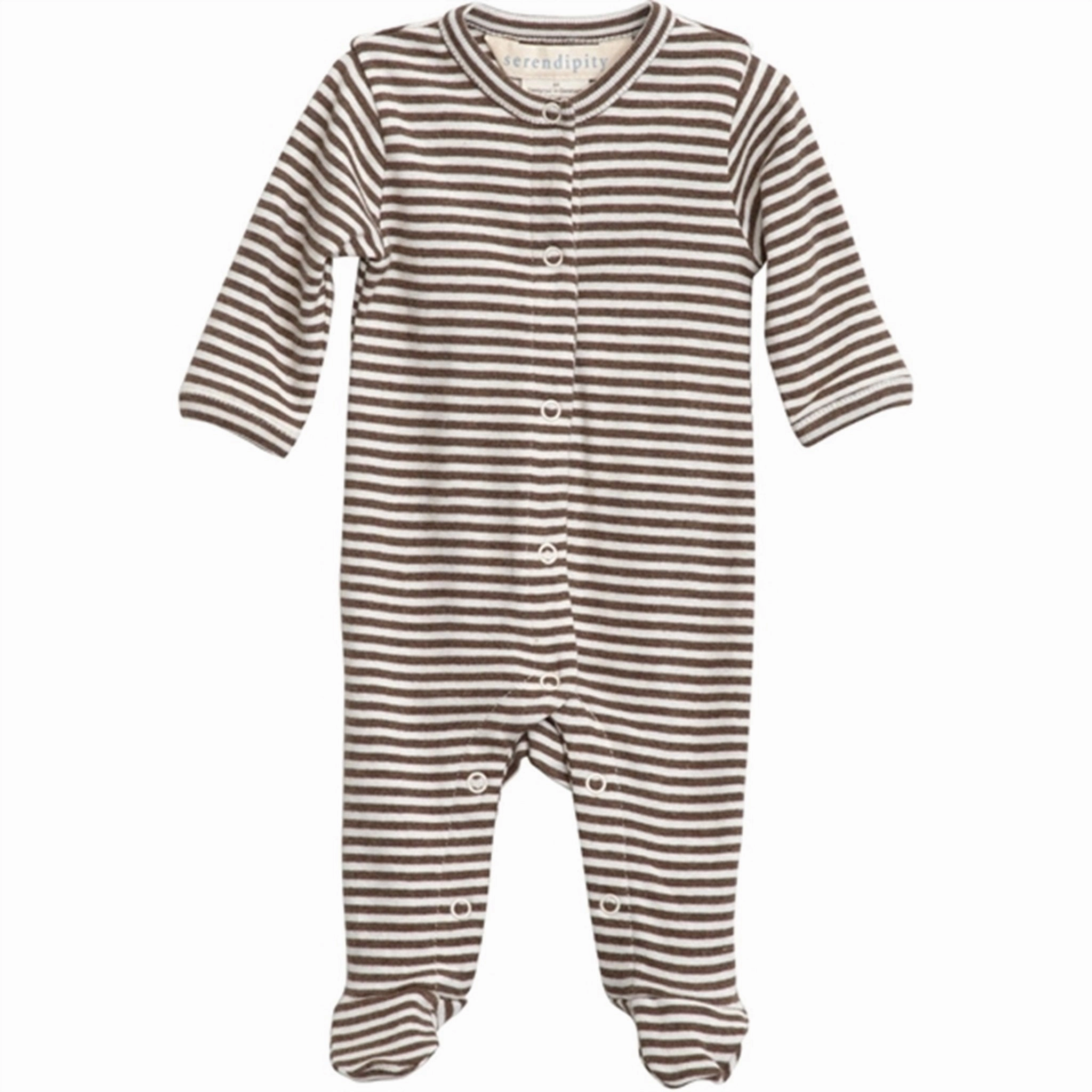 Serendipity Newborn Chestnut/Offwhite Stripe Suit Modern Impeccable