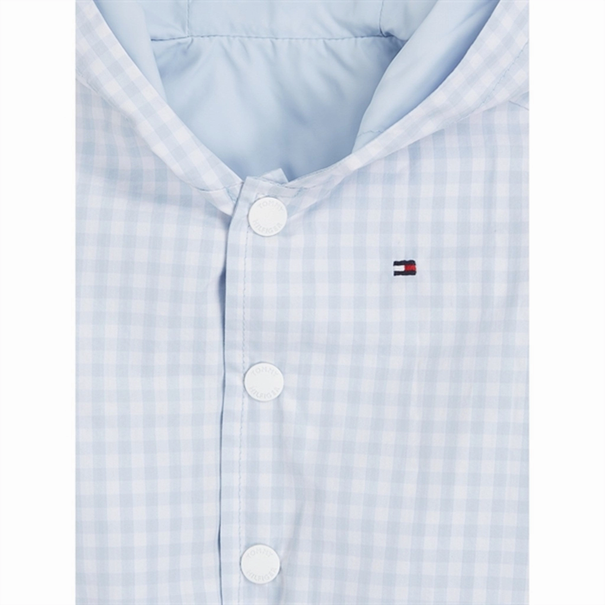 Iconic Tommy Hilfiger Baby Reversible Gingham Jacket White / Blue Check