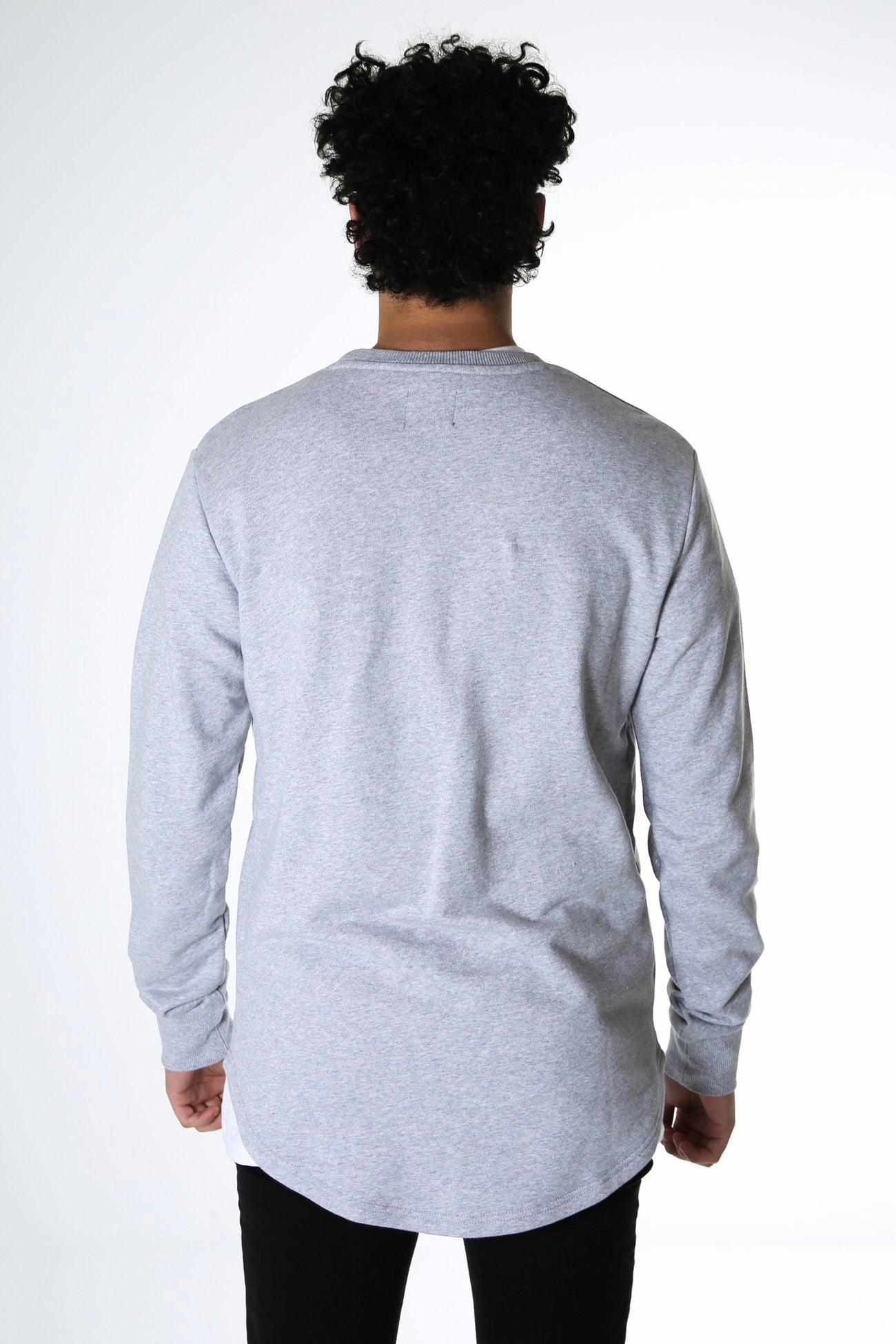 ikea sale Curved Hem Crew Grey Marle