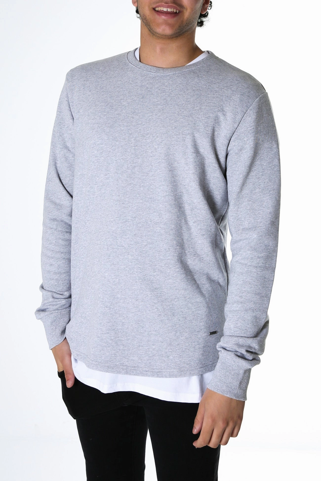 ikea sale Curved Hem Crew Grey Marle sale shoes