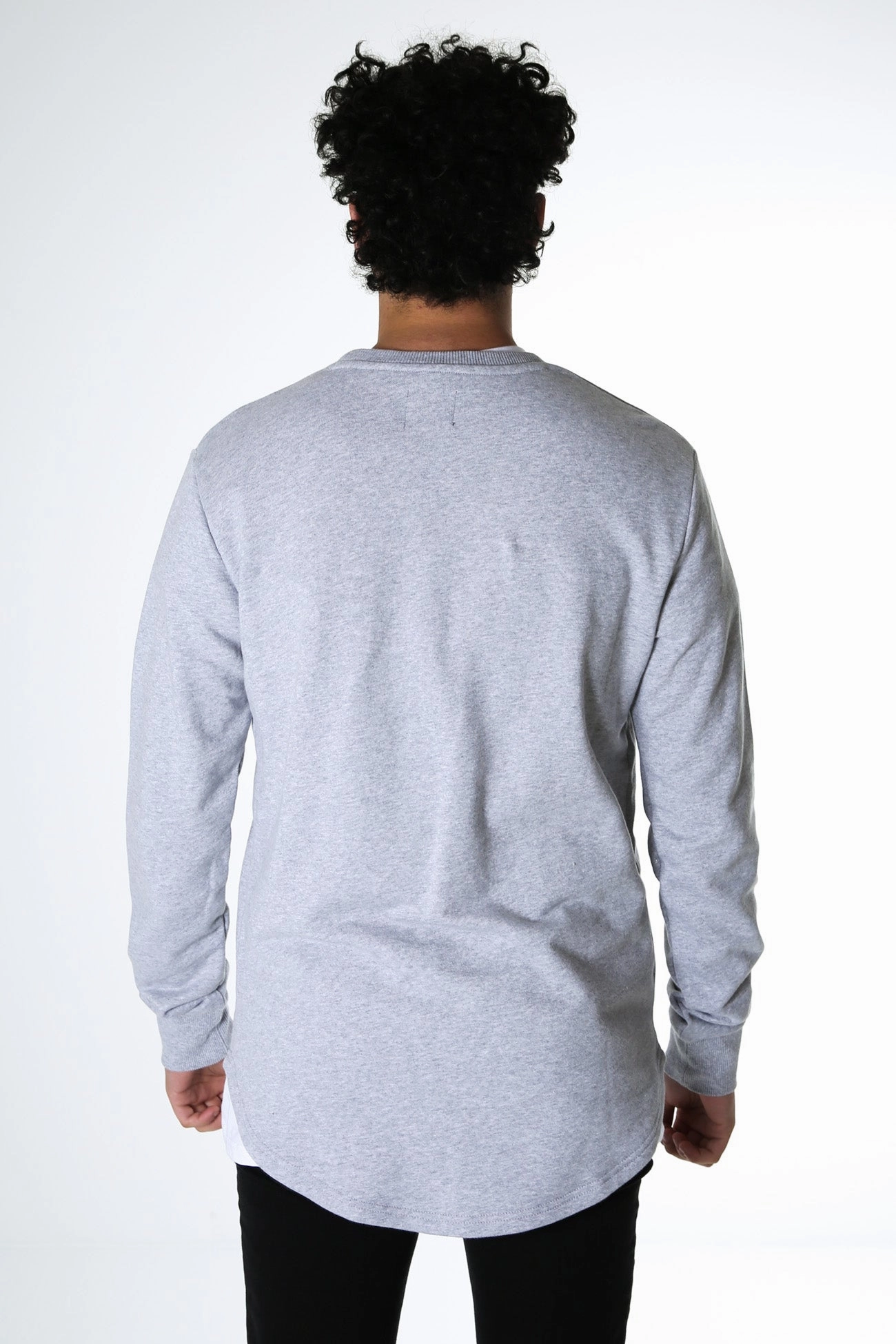 ikea sale Curved Hem Crew Grey Marle