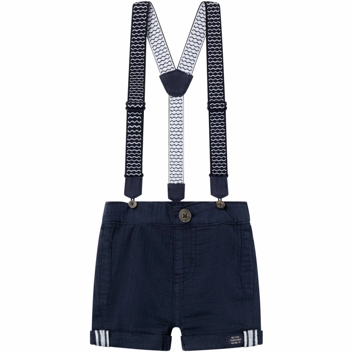 Impeccable Name It Dark Sapphire Ben Baggy Twill Shorts Magnetic