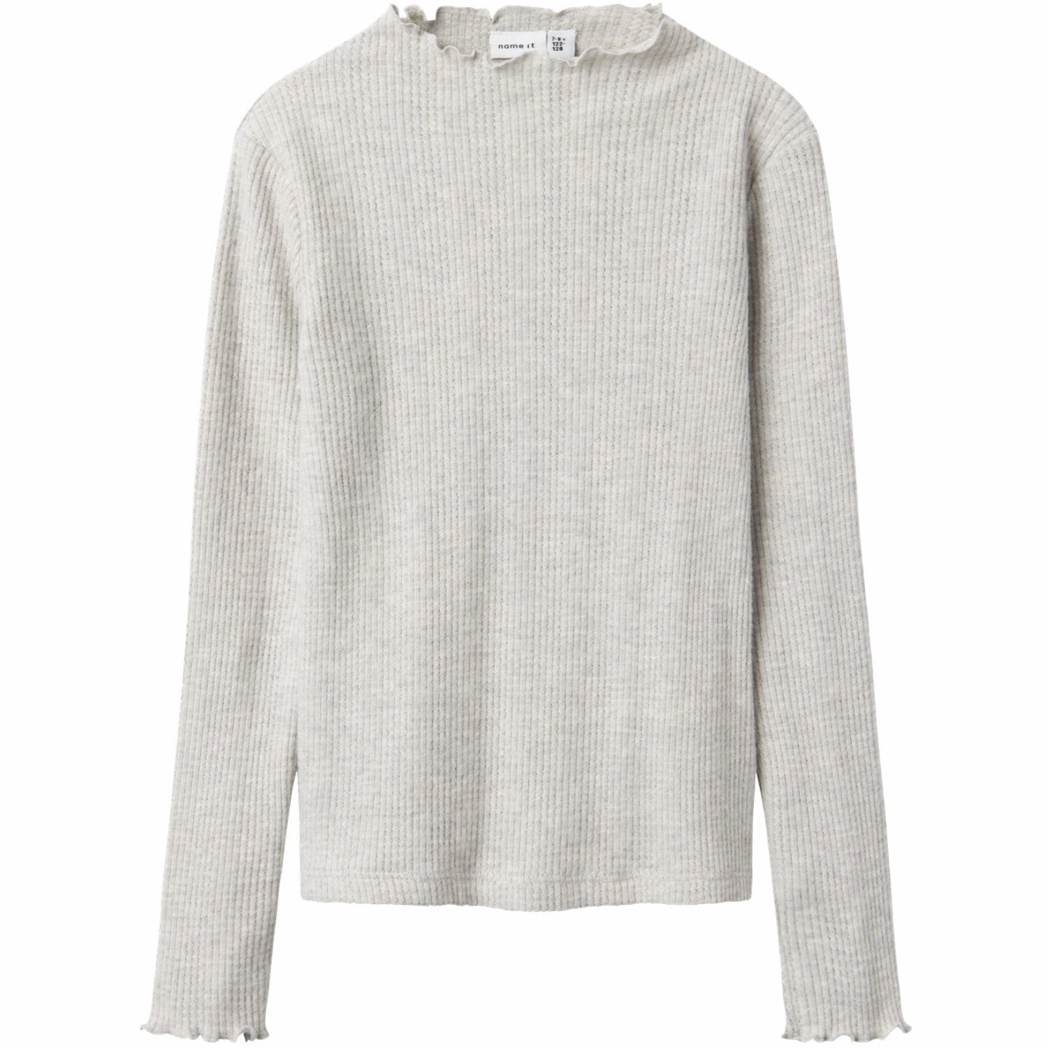Impeccable Name It Light Grey Melange Tulpu Blouse Unique