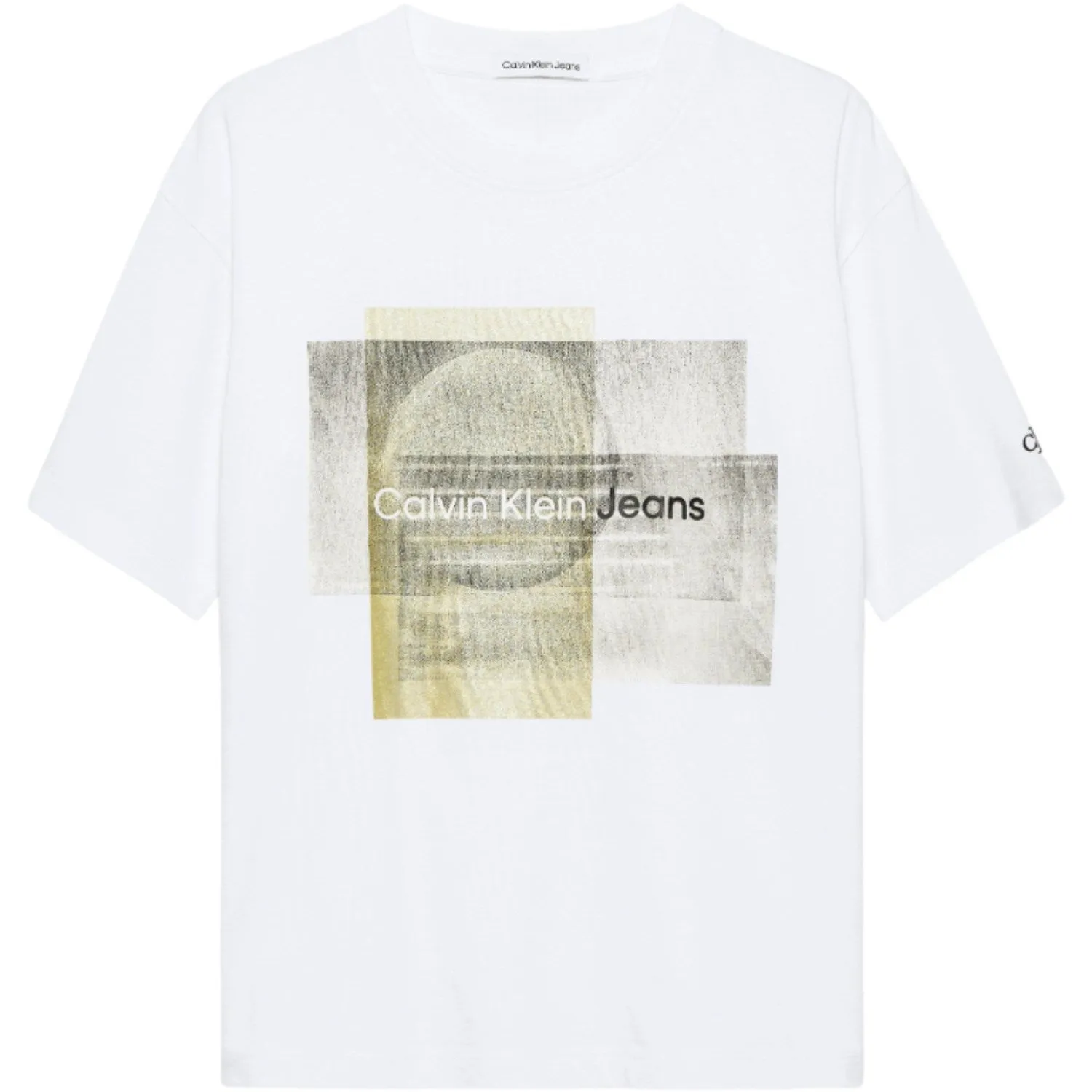Innovation Calvin Klein Layered Graphic Relaxed T-Shirt Bright White Premium Quality