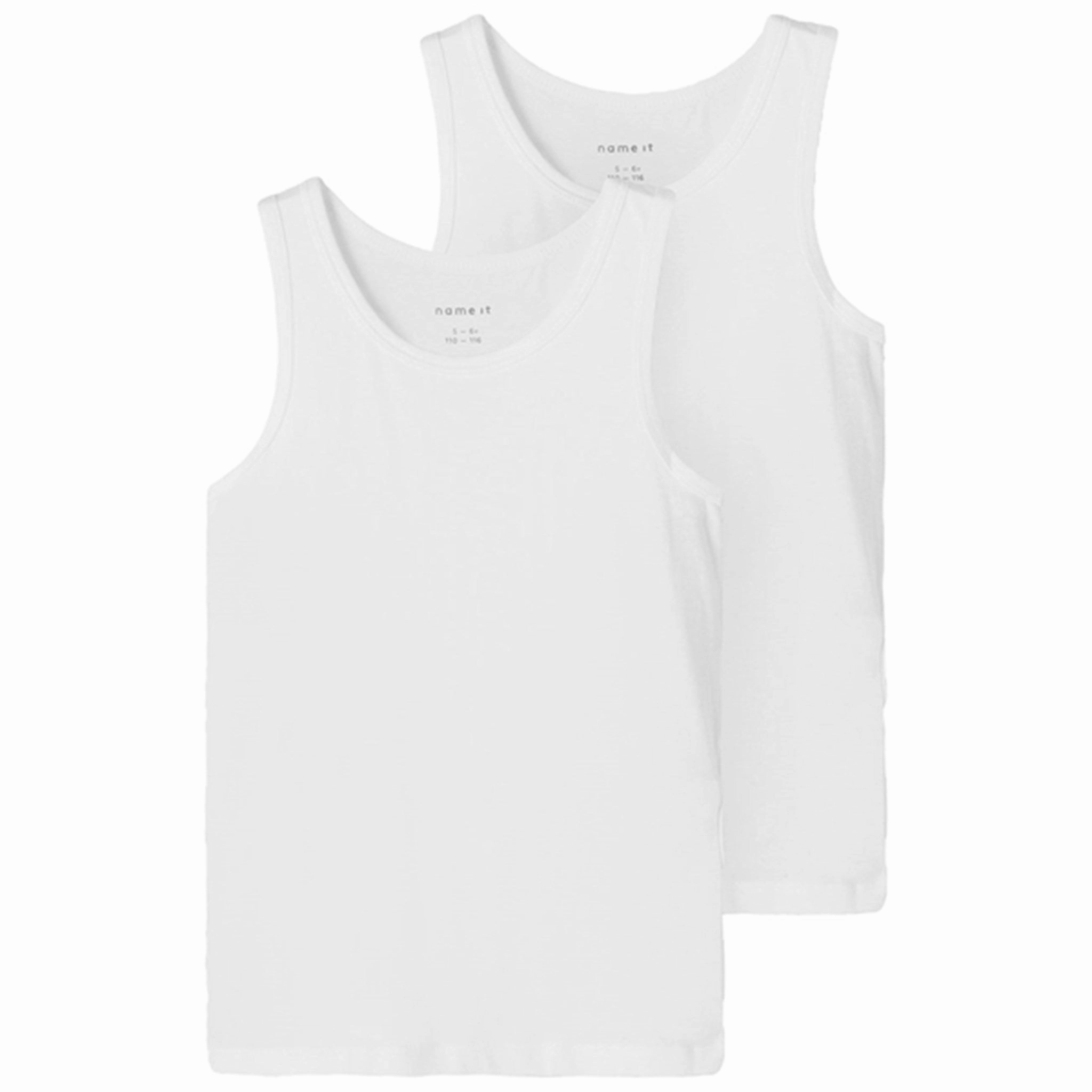 Innovation Name it Bright White 2-Pack Tank Top Noos Appealing