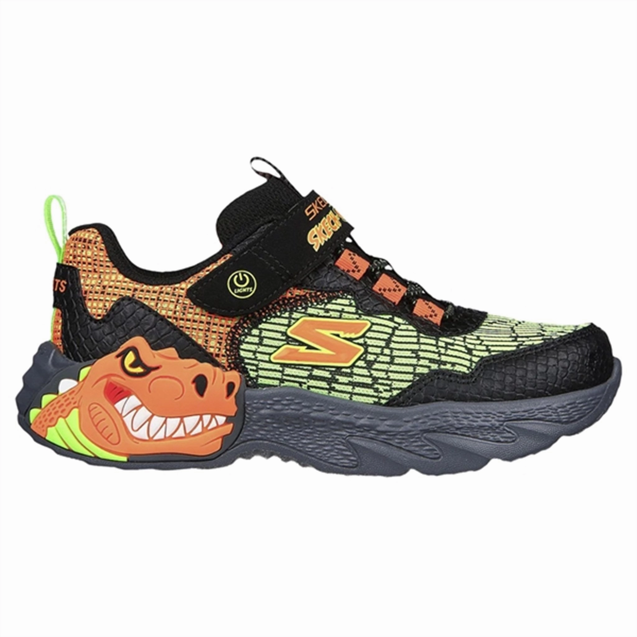 Innovation Skechers Dino Lights Sneakers Black Orange Aristocratic