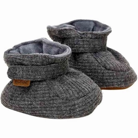 Inspiring En Fant Baby Slippers Dark Grey Melange Retro