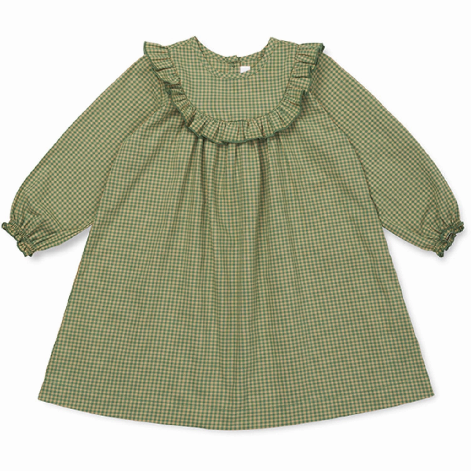 Lalaby Green Check Noey Dress Baby Elegant Sustainable