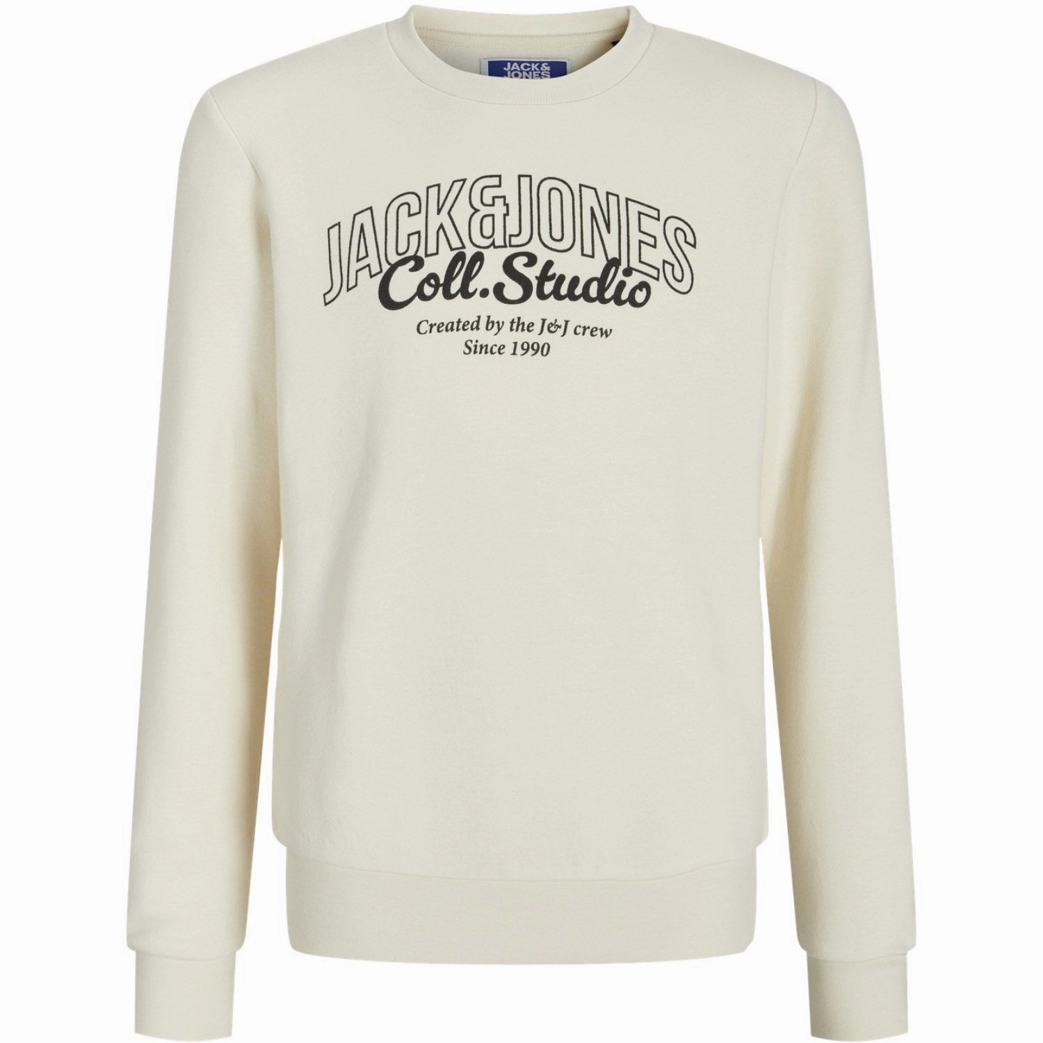 Upscale Jack & Jones Junior Antique White Big Print Jjmakoto Sweat Crew Neck Jnr Respected