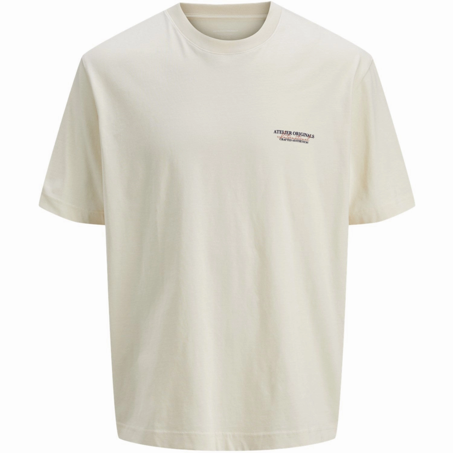 Jack & Jones Junior Antique White Islington Type T-Shirt Crew Neck Refined Stylish
