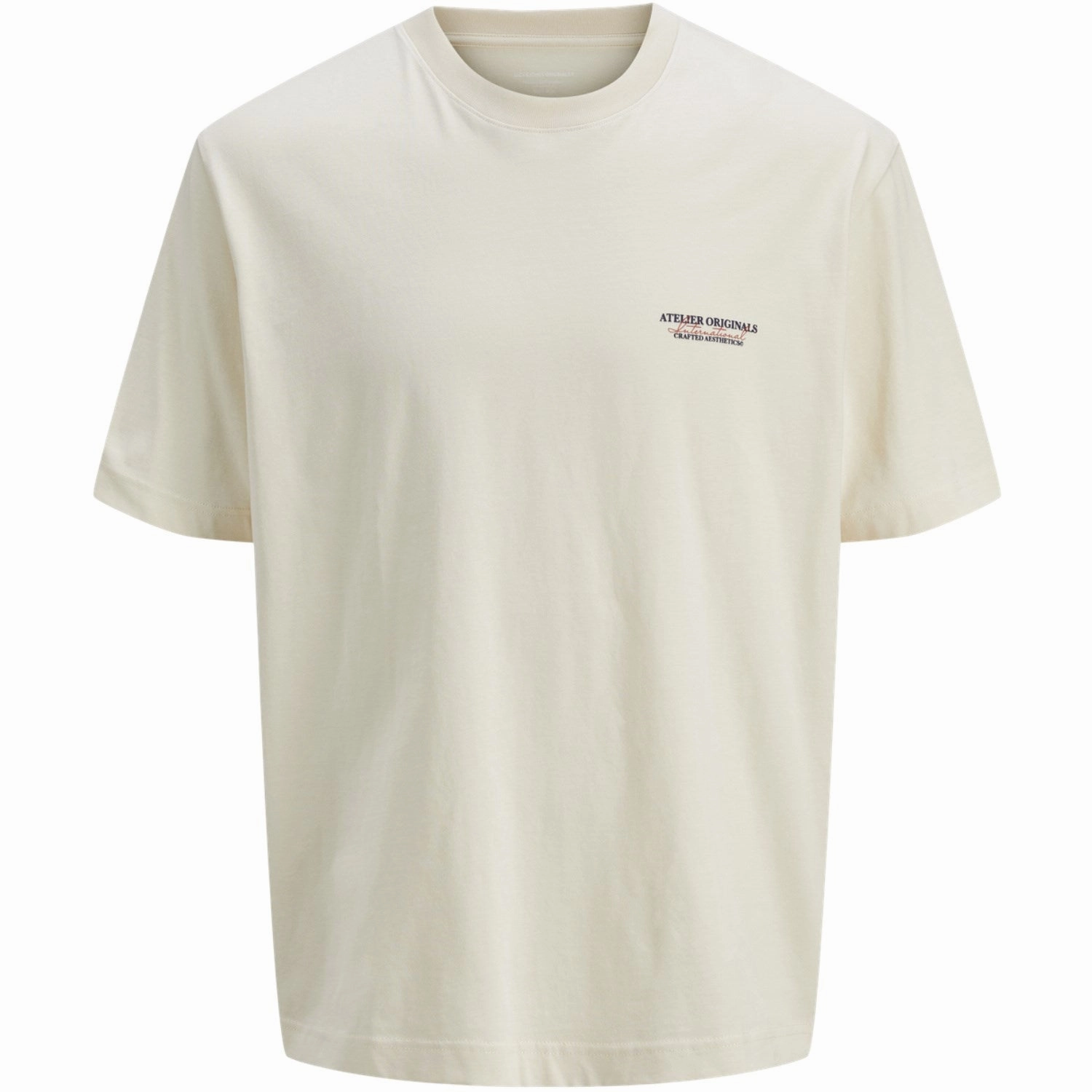 Jack & Jones Junior Antique White Islington Type T-Shirt Crew Neck Prestige Finest