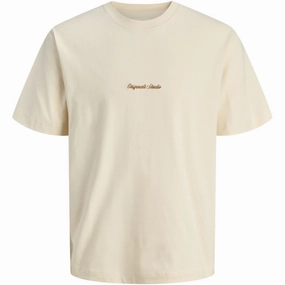 Jack & Jones Junior Antique White Jornorrebro Emb Tee Ss Cn Noos Jnr Pristine Elegant