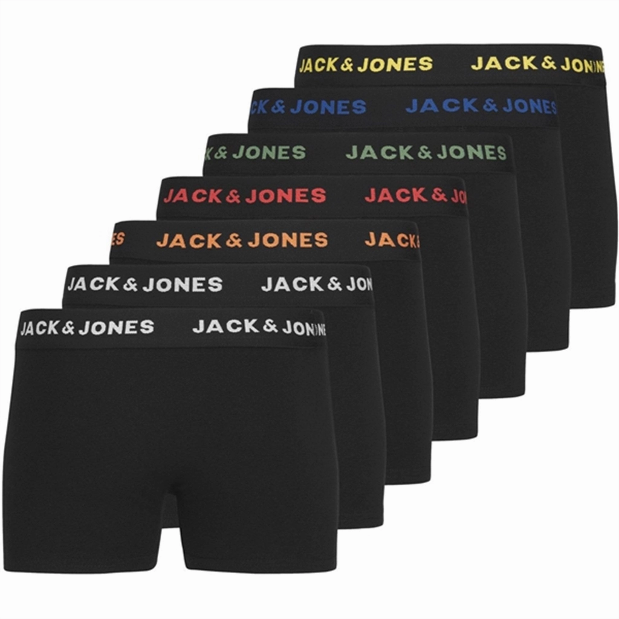 Premium Quality Jack & Jones Junior Black Basic Boxer Shorts 7-pack Noos Upscale