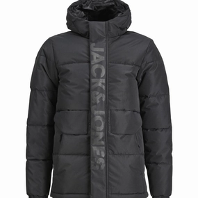 Jack & Jones Junior Black Cospeed Puffer Jacket Majestic Lavish