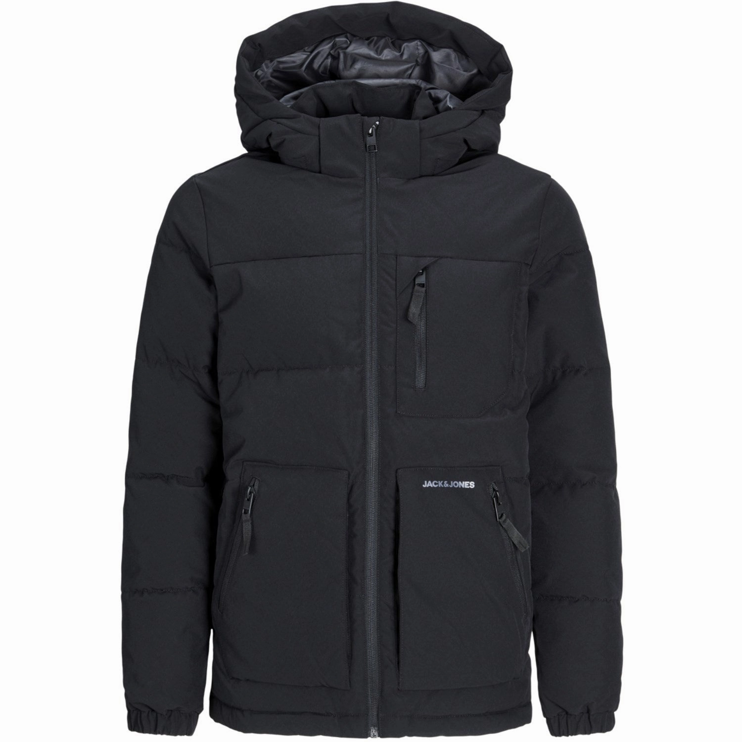 Ethereal Jack & Jones Junior Black Eotto Puffer Jacket Contemporary