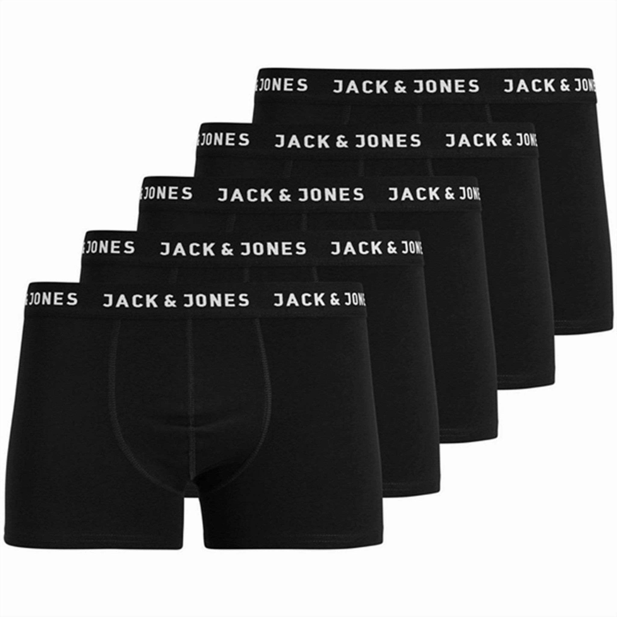 Jack & Jones Junior Black Huey Boxer Shorts 5-pack Noos Timeless Elegant