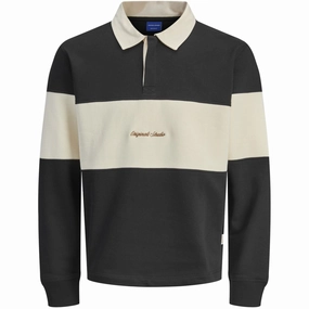 Jack & Jones Junior Black Jornorrebro Blocking Sweat Polo Jnr Stylish Avant-garde
