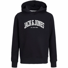 Jack & Jones Junior Black Josh Sweat Hoodie Elegant Appealing