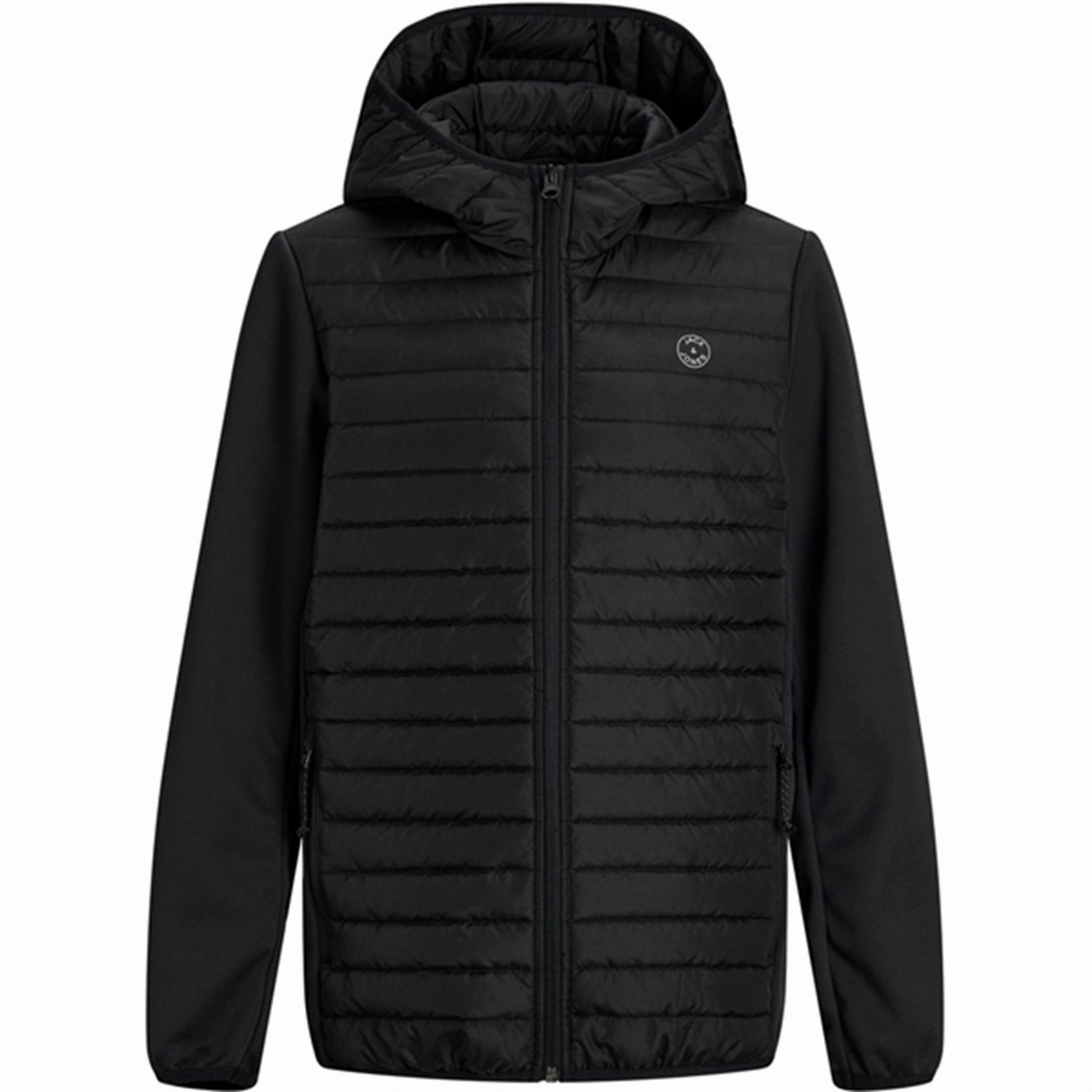 Visionary Jack & Jones Junior Black Multi Quilted Transitional Jacket Noos Ethical