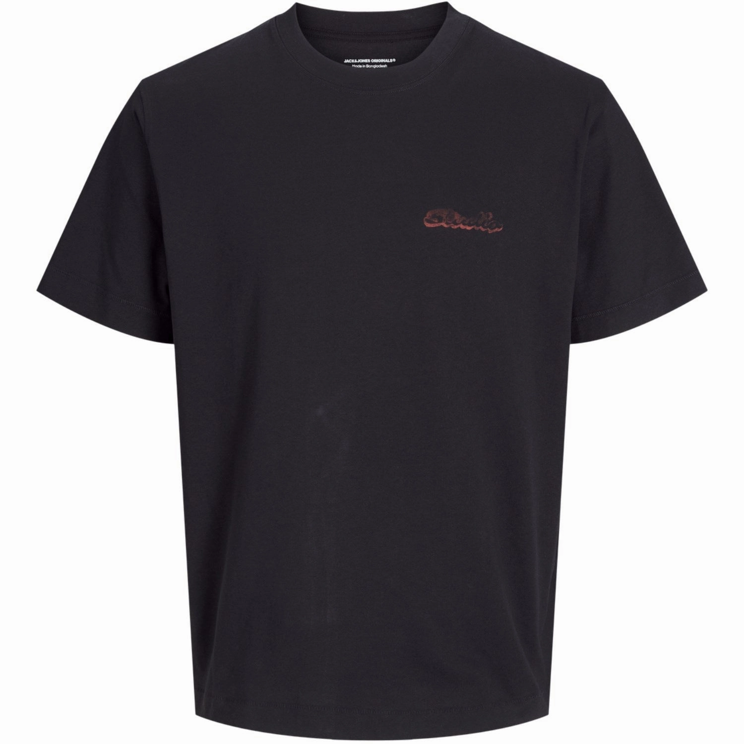 Worldwide Jack & Jones Junior Black Retiro Back T-Shirt Crew Neck Futuristic