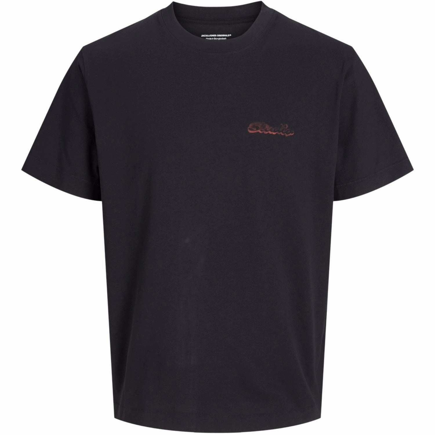 Jack & Jones Junior Black Retiro Back T-Shirt Crew Neck Exclusive Fashion