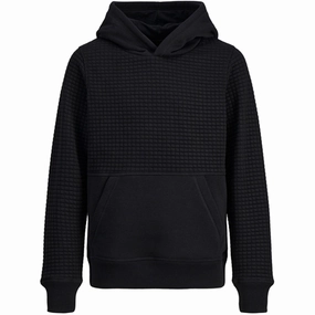 Jack & Jones Junior Black Structure Sweat Hoodie Sublime Superior