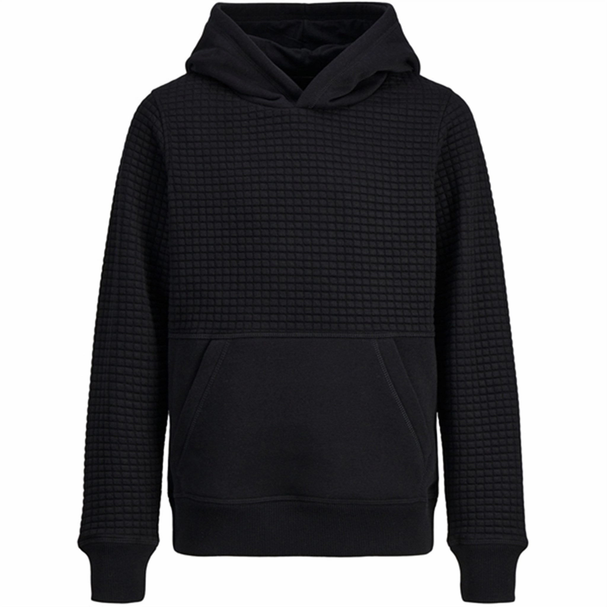 Jack & Jones Junior Black Structure Sweat Hoodie Iconic Brand Iconic Brand