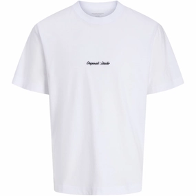 Jack & Jones Junior Bright White Jornorrebro Emb Tee Ss Cn Noos Jnr Supremacy Charismatic