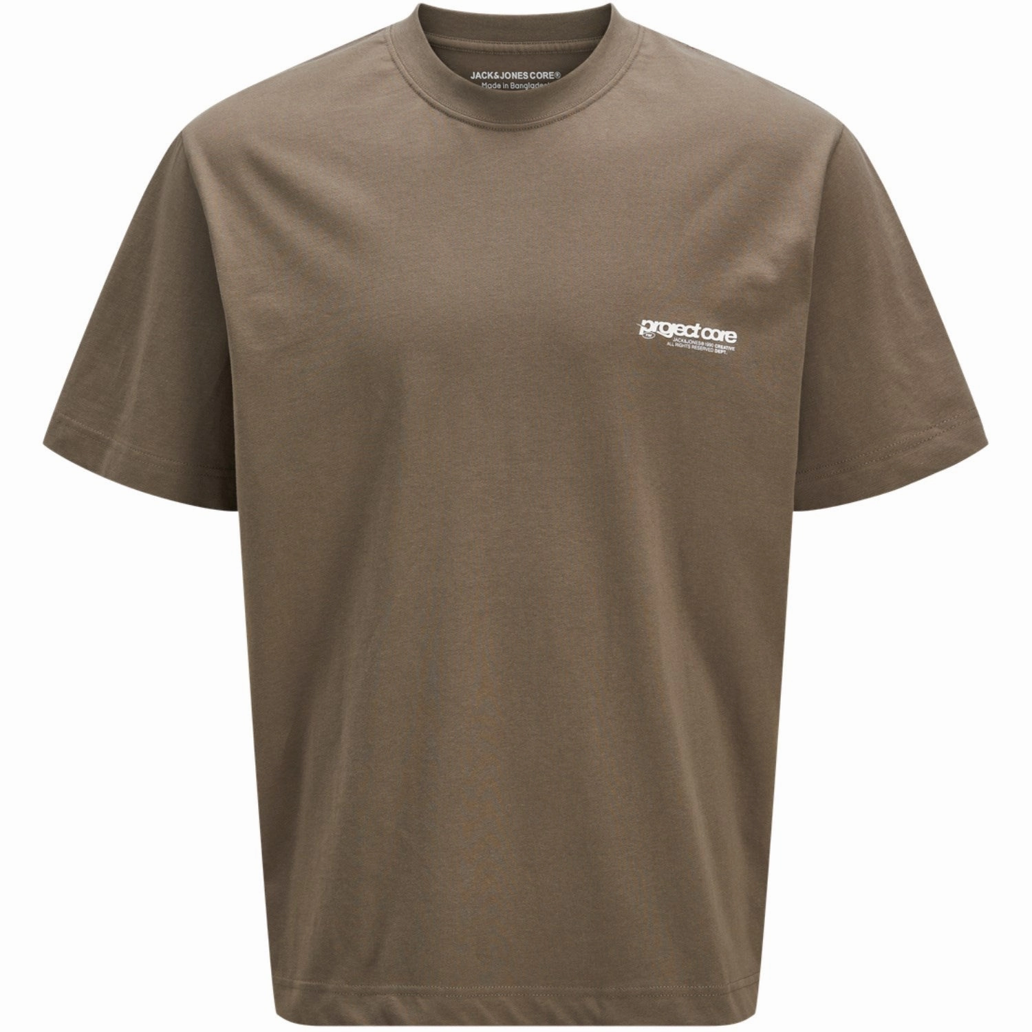 Jack & Jones Junior Chocolate Chip Union Back Print T-Shirt Crew Neck Signature Ethereal