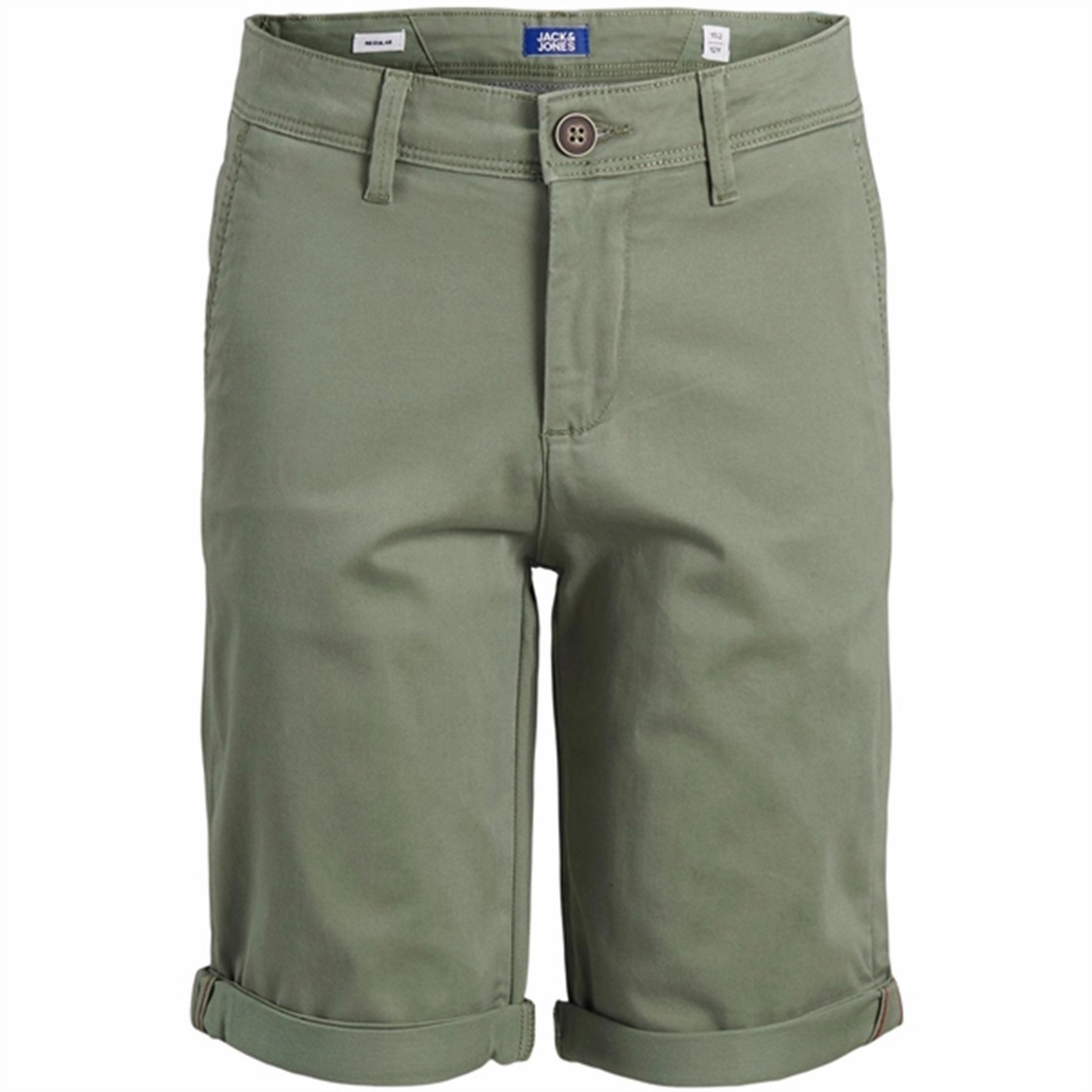 Global Jack & Jones Junior Deep Lichen Green Bowie Solid Shorts Exceptional