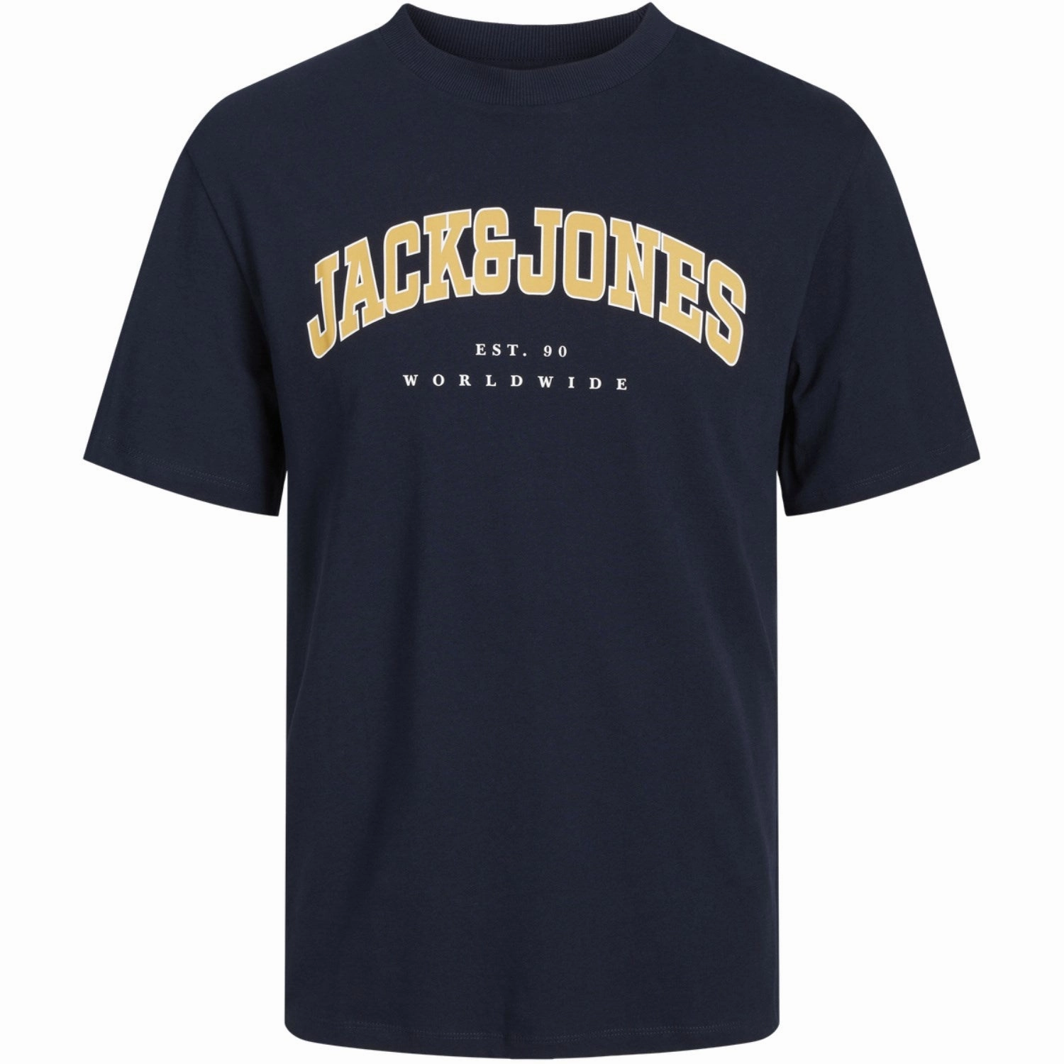 Stylish Jack & Jones Junior Navy Blazer Caleb Varsity T-Shirt O-Neck Noos Dominance