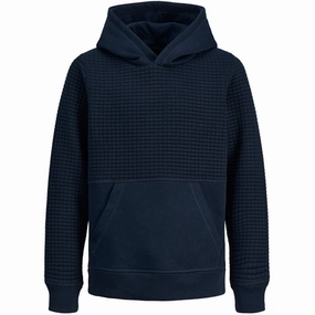 Jack & Jones Junior Navy Blazer Structure Sweat Hoodie Quality Charismatic