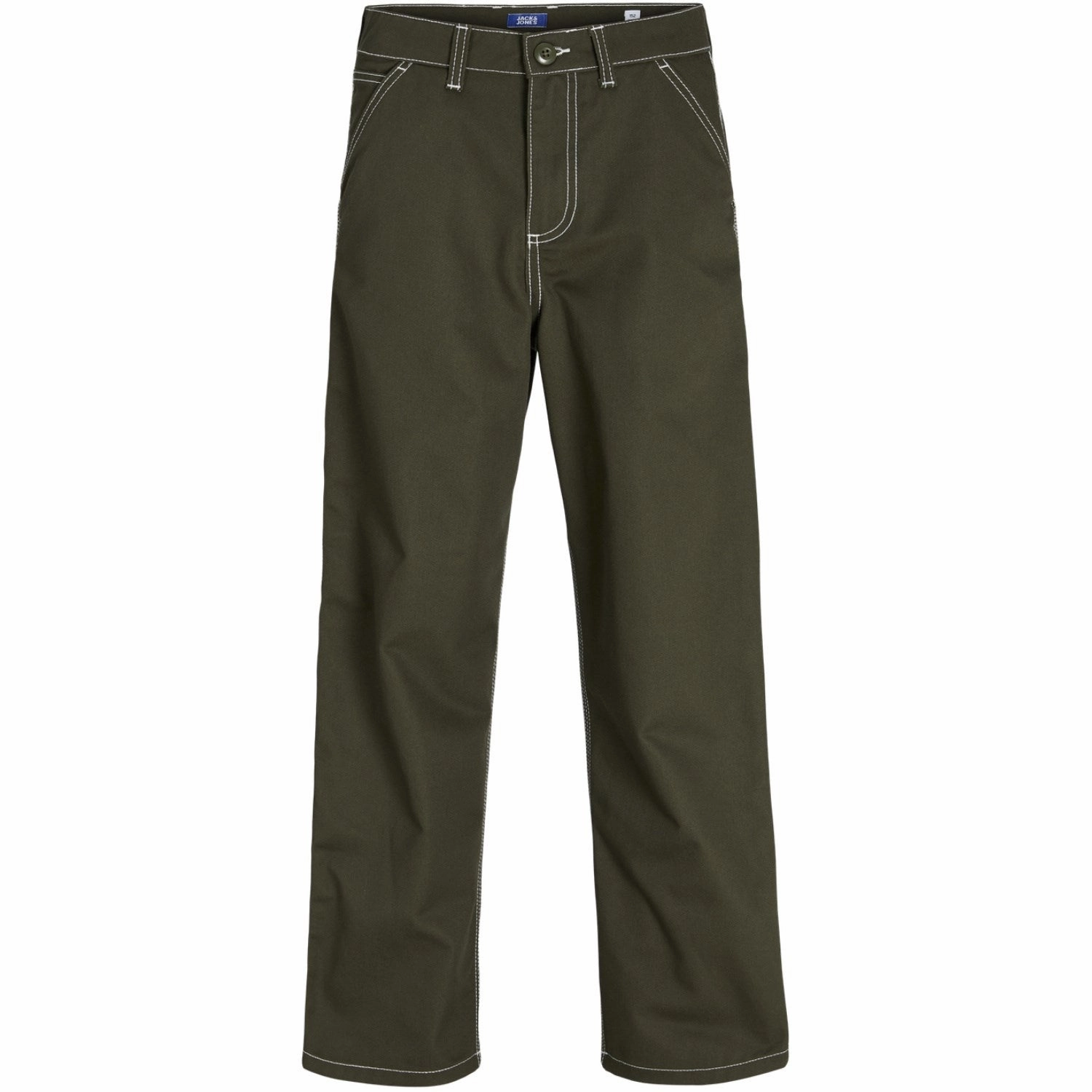 Regal Jack & Jones Junior Olive Night Stalex Contrast Worker Pants Gem