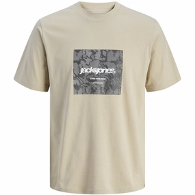 Jack & Jones Junior Pure Cashmere Tarmac Camo Front T-Shirt Crew Neck Dominance Elegant