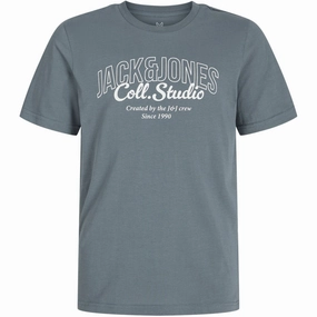 Jack & Jones Junior Stormy Weather Big Print Jjmakoto Tee Ss Crew Neck Jnr Eco-friendly Aristocratic