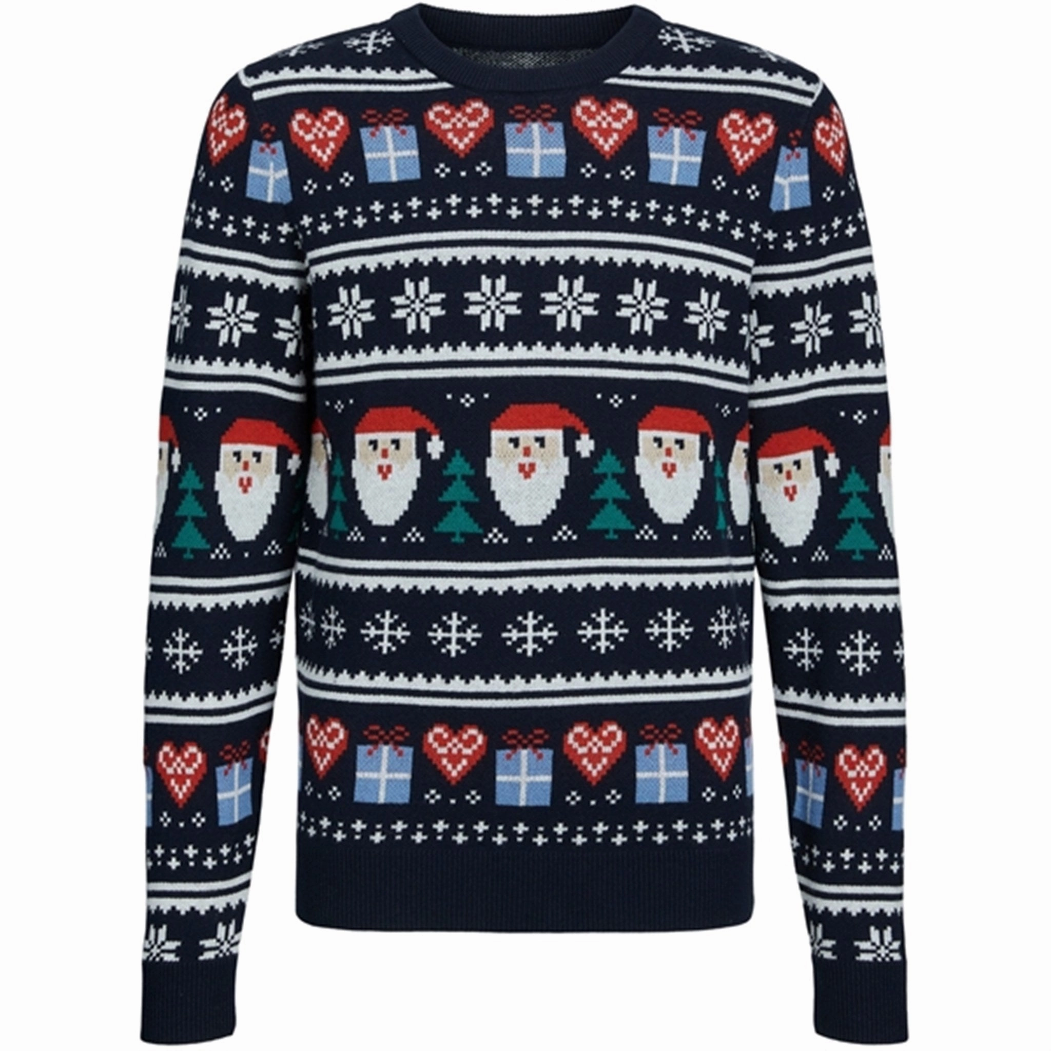 Jack & Jones Junior Total Eclipse Santa Claus Festive Xmas Knit Blouse Innovation Renowned