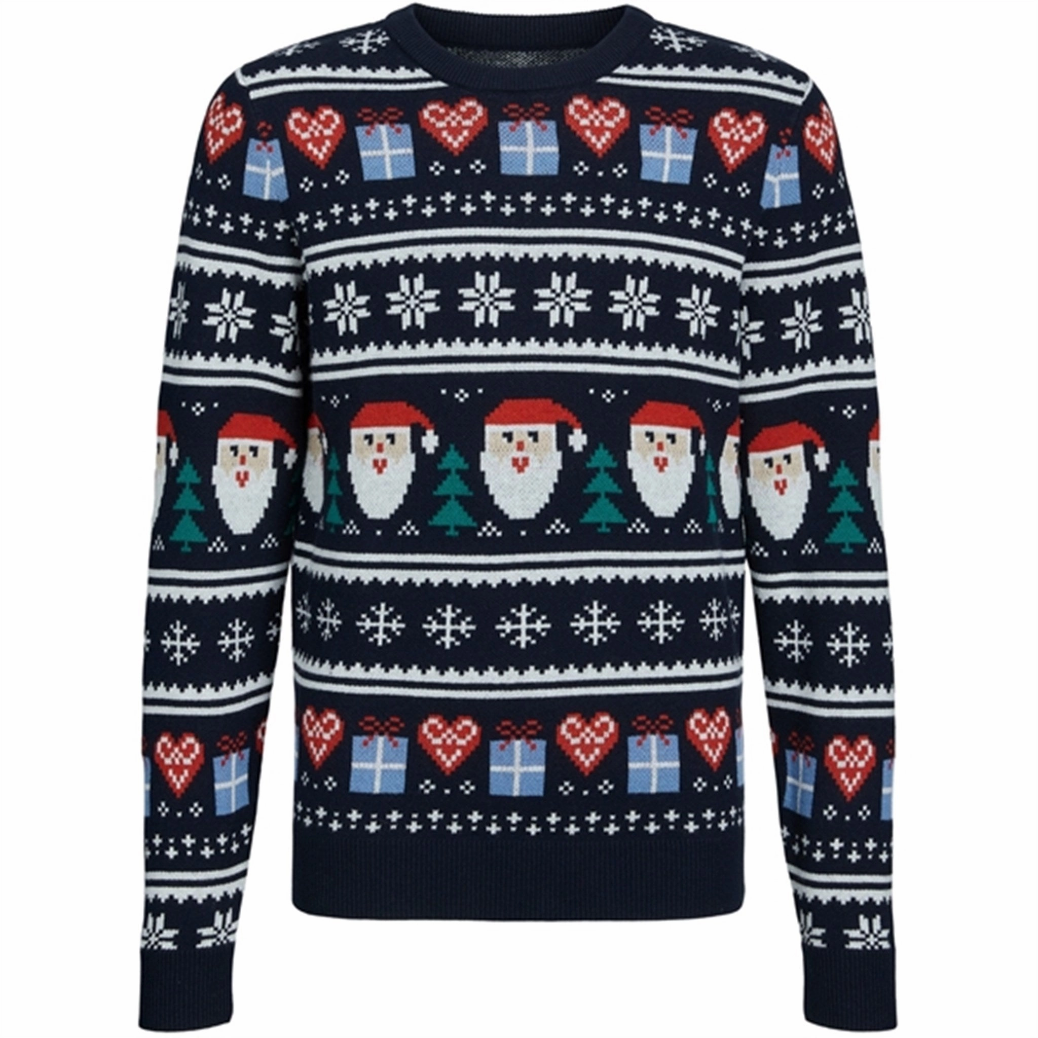 Jack & Jones Junior Total Eclipse Santa Claus Festive Xmas Knit Blouse Premium Premium Quality