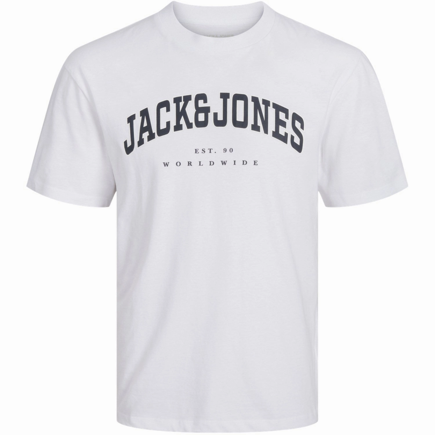 Genuine Jack & Jones Junior White Caleb Varsity T-Shirt O-Neck Noos Vintage