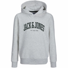 Jack & Jones Junior White Melange Josh Sweat Hoodie Attractive Premium