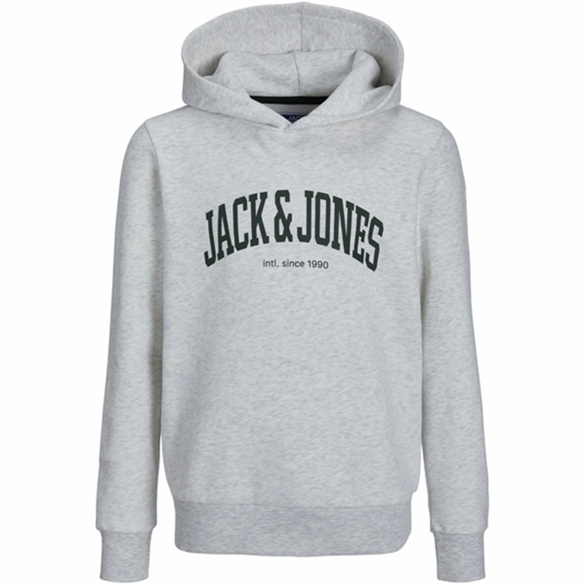 Grandiose Jack & Jones Junior White Melange Josh Sweat Hoodie Aristocratic