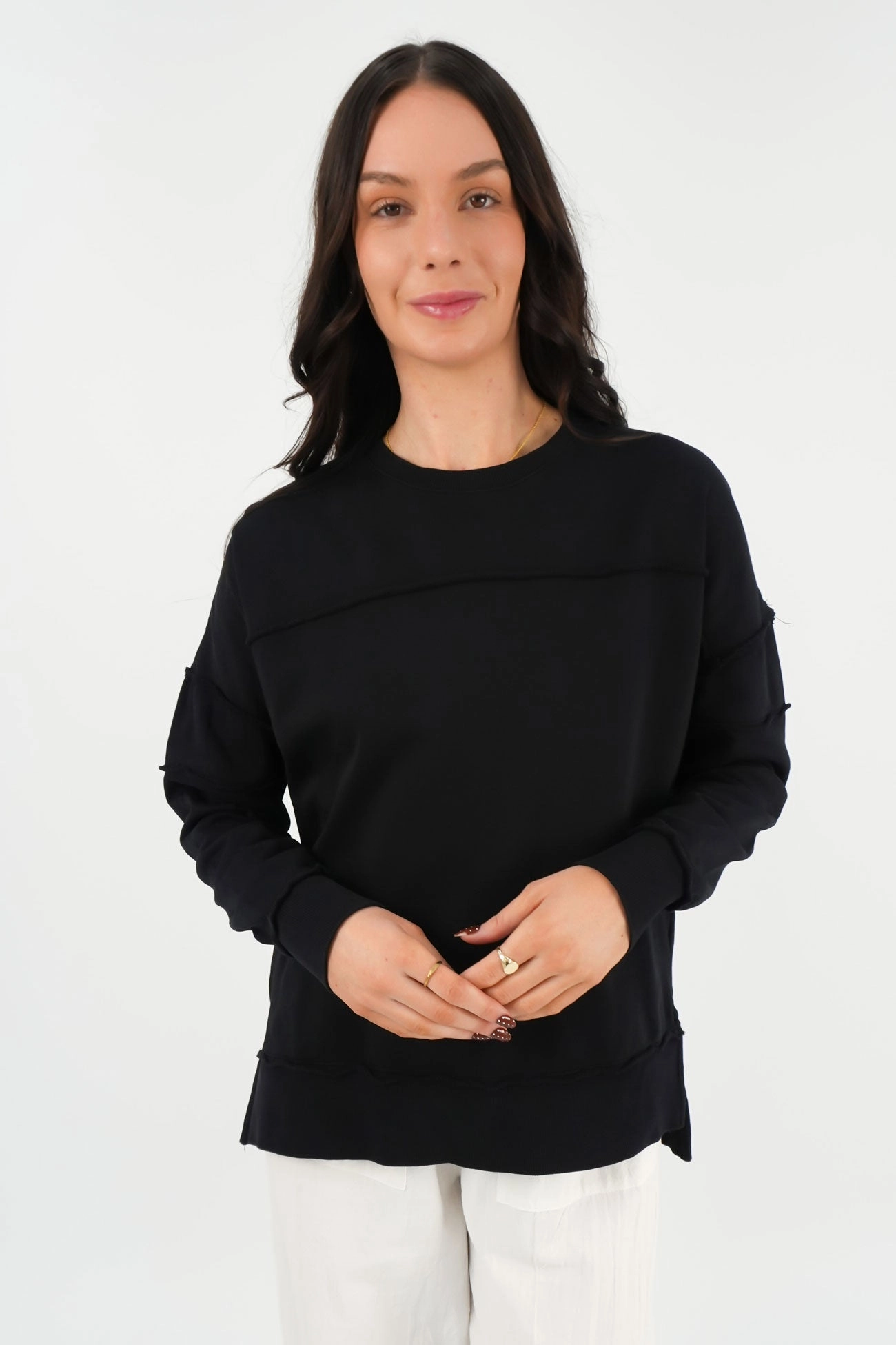 Jayne Throw On Fleece Black sale fashion